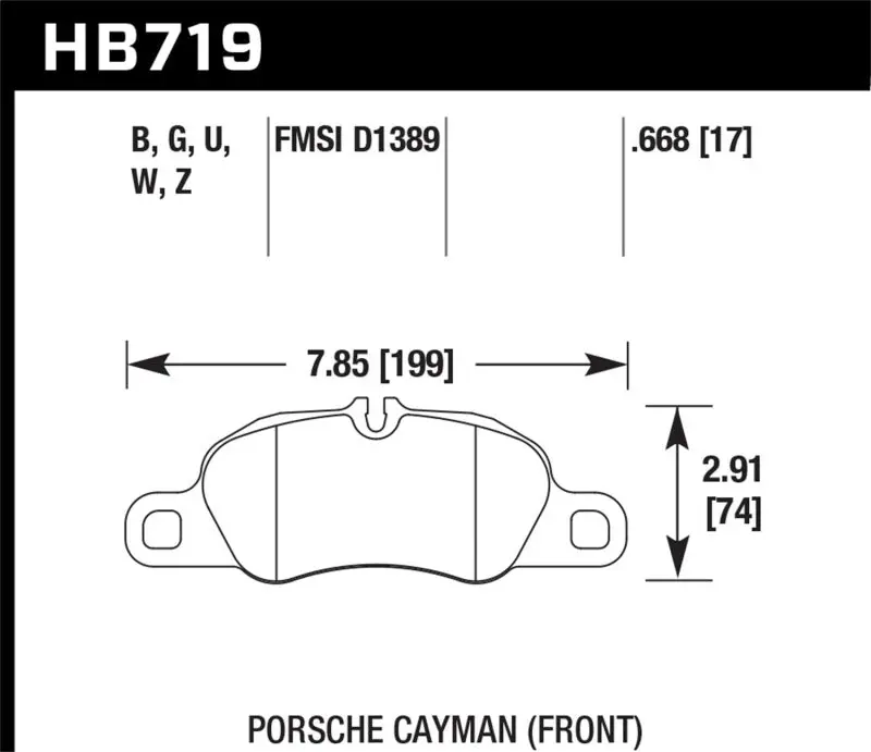 Hawk Performance Dtc-70 Front Race Brake Pads For 2014 Porsche Cayman 1