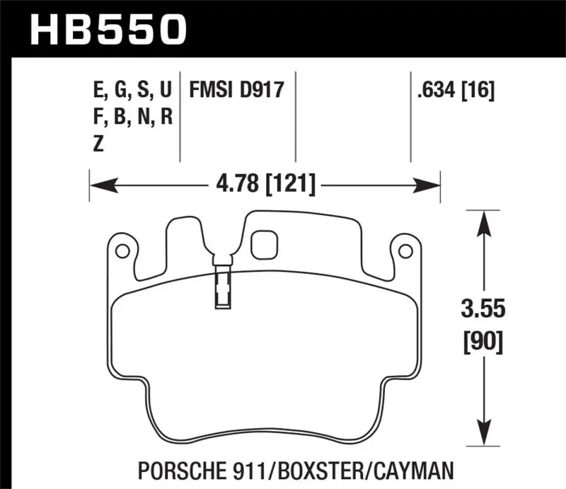 Hawk Performance Dtc-70 Race Brake Pads For Porsche 911, Cayman, Boxster Front And Rear 1