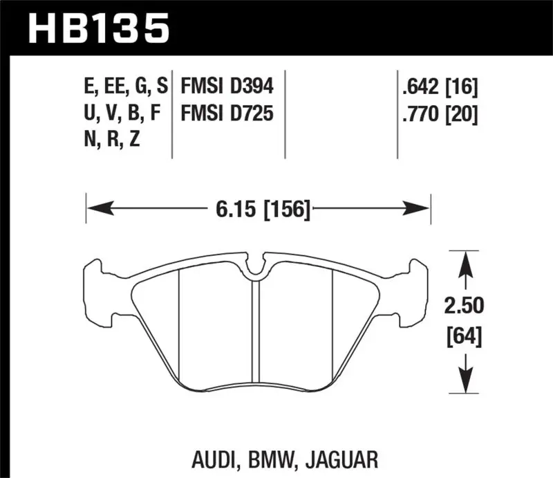 Hawk Performance Dtc-70 Race Front Brake Pads For 91-93 Bmw M5 And 95-02 Models 1