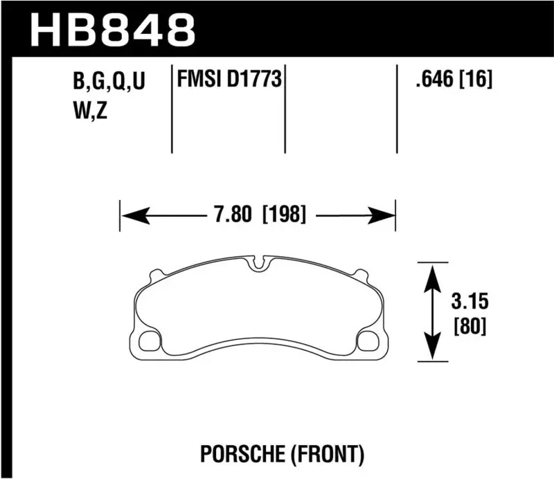 Hawk Performance Dtc-70 Race Front Brake Pads For Porsche 911 Gt3/Gt3 Rs & Cayman Gt4 1