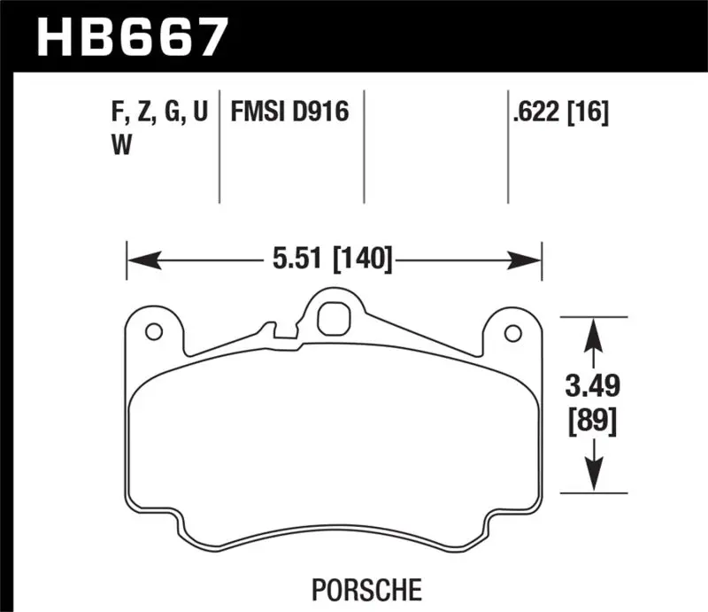 Hawk Performance Front Dtc-60 Brake Pads For 02-05 Porsche 911 Carrera 4 Turbo Look/Carrera 4S 1
