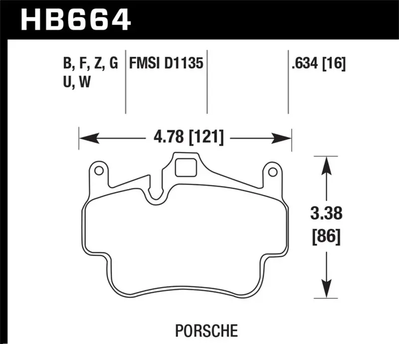Hawk Performance Front Dtc-60 Brake Pads For 05-08 Porsche 911 Carrera, 08 Boxster, 07-08 Cayman 1