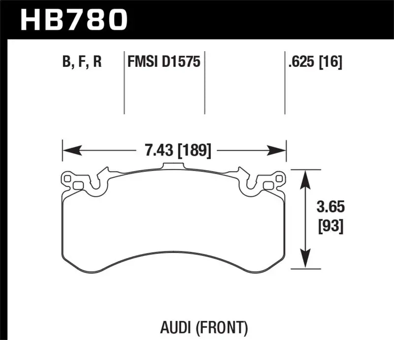 Hawk Performance Front High Performance Brake Pads For 2016 Audi A8 2
