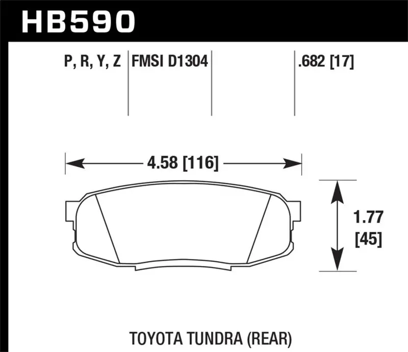 Hawk Performance Hp Plus Brake Pad Set For 2019 Toyota Tundra And 2019 Lexus Nx300 2