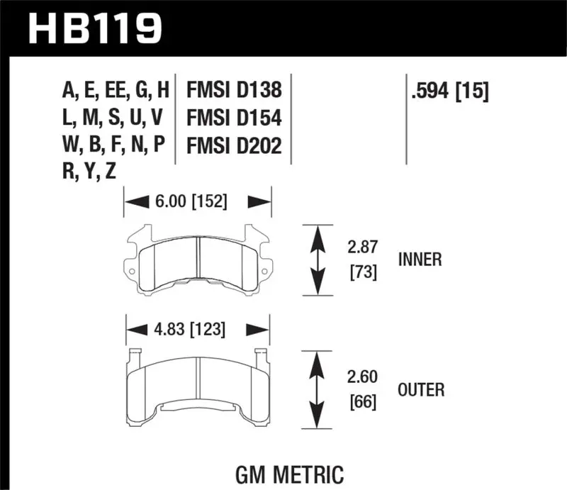 Hawk Performance Hps 5.0 Front Brake Pads For 1978-1979 Buick Century Custom 1