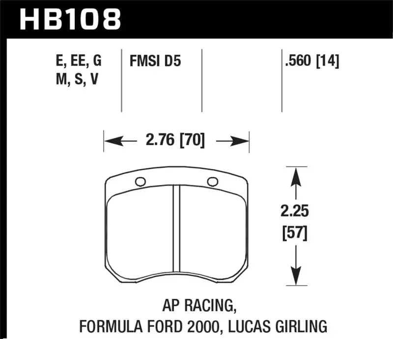 Hawk Performance Hps 5.0 Front Brake Pads For 1984-1986 Alfa Romeo Gtv-6 2.5 1