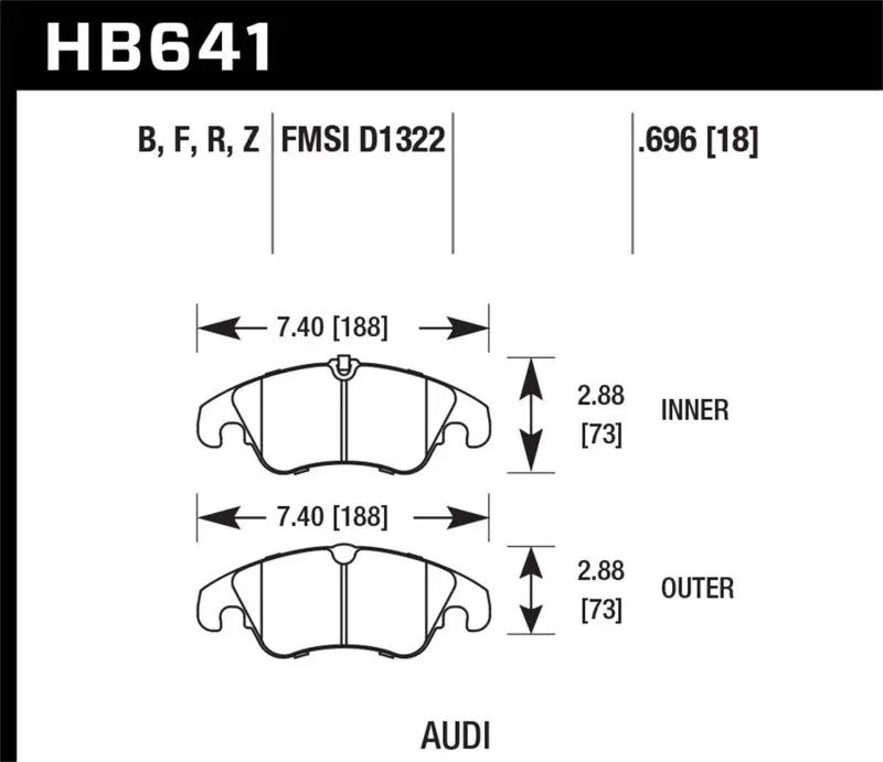 Hawk Performance Hps 5.0 Front Brake Pads For 2009-2014 Audi A4 2
