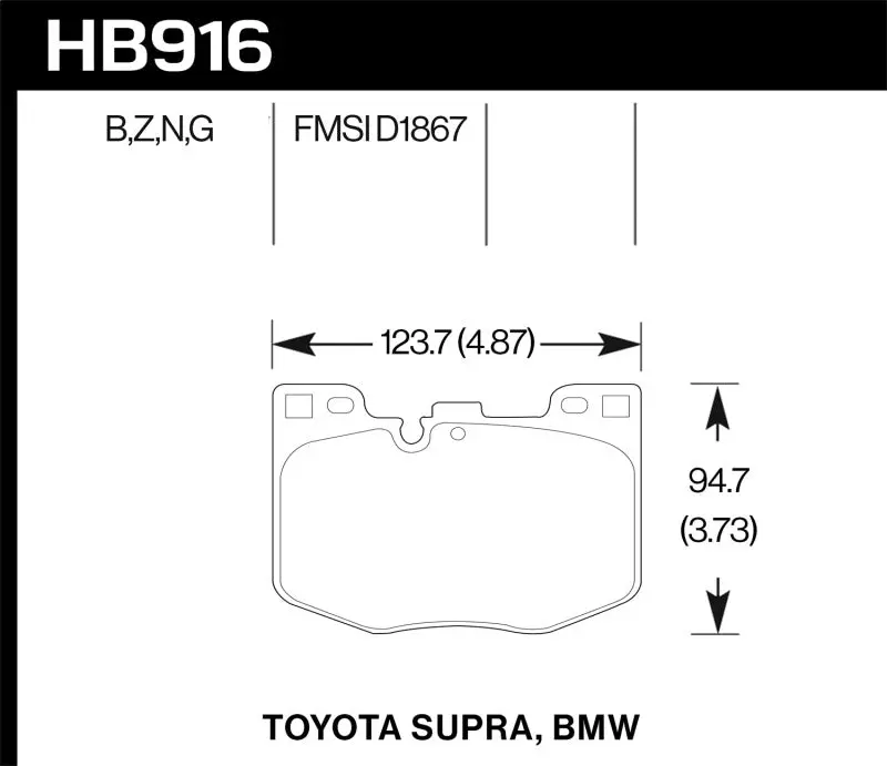 Hawk Performance Hps 5.0 Front Brake Pads For 2020 Toyota Supra And 19-20 Bmw Z4 1