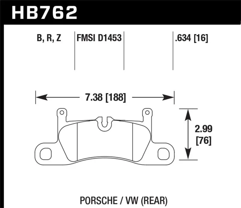 Hawk Performance Hps 5.0 Rear Brake Pads For 2015 Porsche Cayenne 1