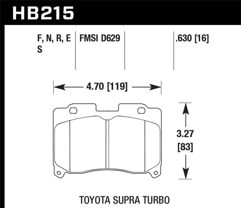 Hawk Performance Hps 5.0 Street Front Brake Pads For 93-98 Toyota Supra Tt 1