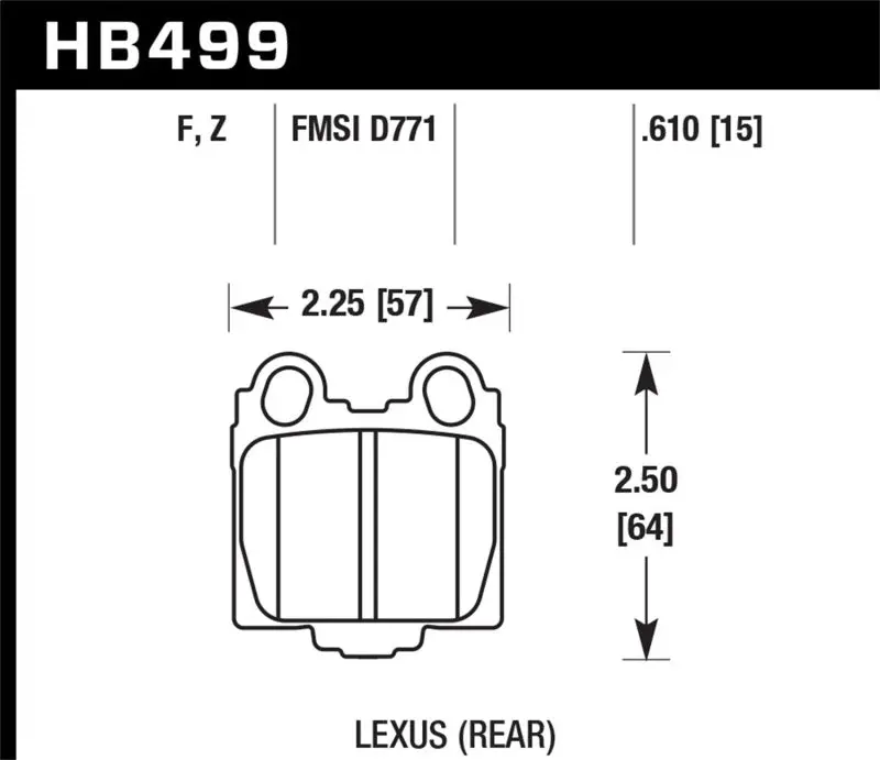 Hawk Performance Hps Street Rear Brake Pads For 00-05 Lexus Is300 1
