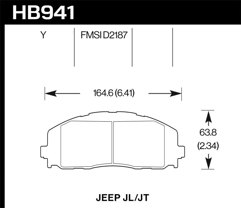 Hawk Performance Lts Street Brake Pads For 2018 Jeep Wrangler Rubicon 1