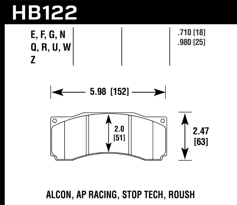 Hawk Performance Stoptech St-60 Caliper Dtc-70 Race Brake Pads For 2007 Ford Mustang Gt And Shelby Gt 1