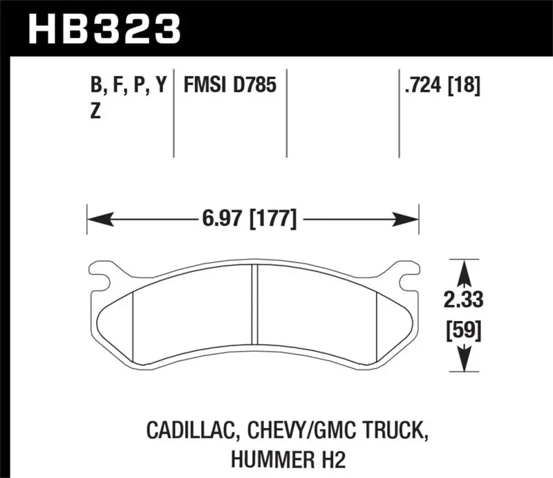 Hawk Performance Street Rear Brake Pads For 06 Chevy Avalanche 2500 Gmc Truck Hummer Super Duty 2