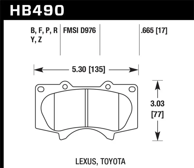 Hawk Super Duty Street Brake Pads For Lexus Gx460/Gx470 And Toyota 4Runner/Tacoma/Fj Cruiser/Sequoia/Tundra (2003-2019) 1