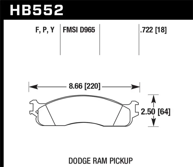 Hawk Super Duty Street Front Brake Pads For 2003-2008 Dodge Ram 1500 2500 3500 Models 2