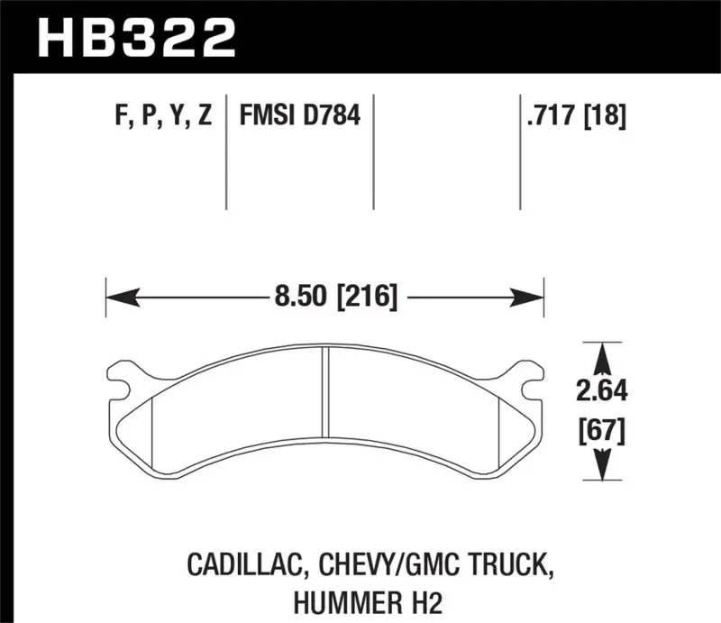Hawk Super Duty Street Front Brake Pads For Chevy / Gmc Trucks / Hummer 1