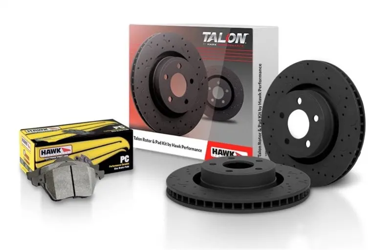 Hawk Talon Rotors With Dtc Curved Slot Design For 2012-2015 Jeep Grand Cherokee Srt/Srt8 2