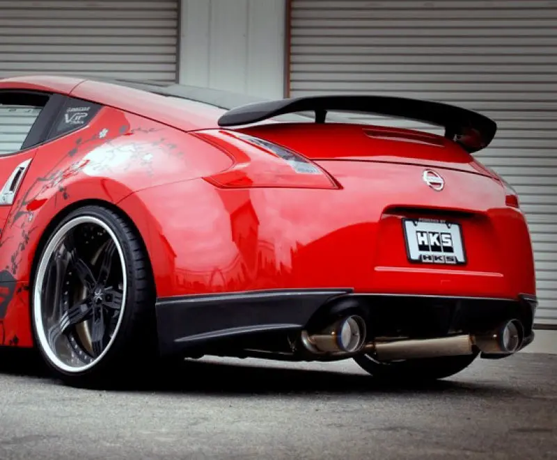 Hks Dual Hi-Power Titanium Tip Catback Exhaust For 09-21 Nissan 370Z (Sus304 No Coating) 1