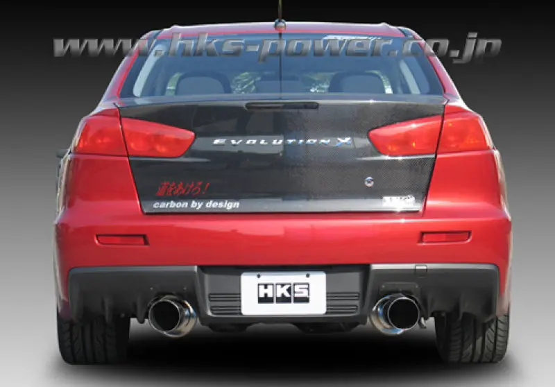 Hks Hi-Power Dual Tip Catback Exhaust For 2008-2009 Evo 10 1