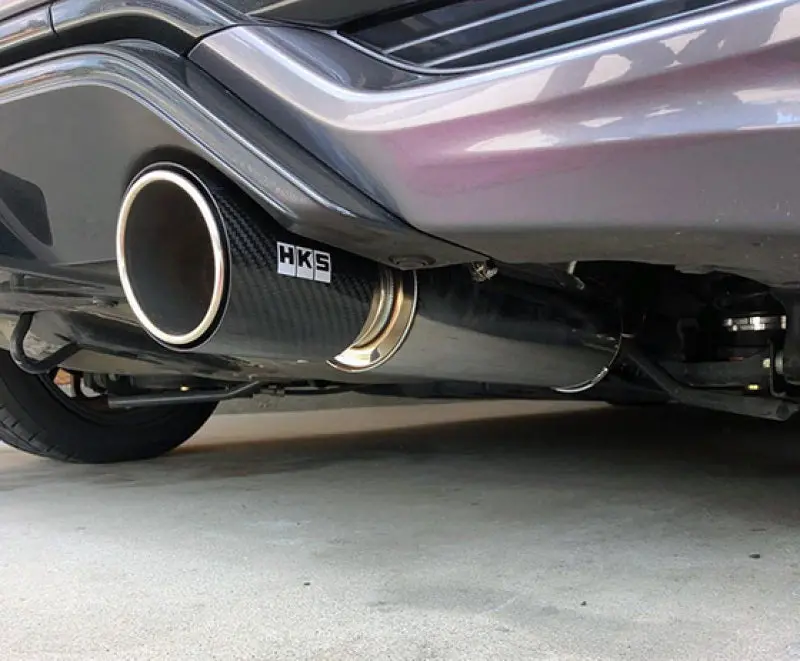 Hks Hi-Power Muffler With Carbon Tips For 2014+ Honda Fit Sport Gk5 1