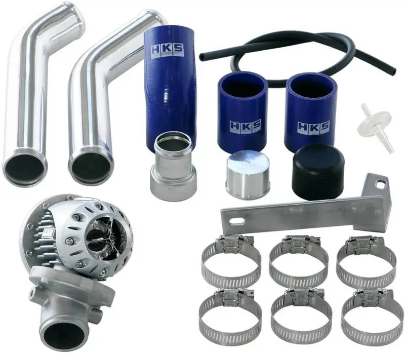 Hks Ssqv4 Bov Kit With 2 Polished Aluminum Pipes For 08+ Evo 10 1