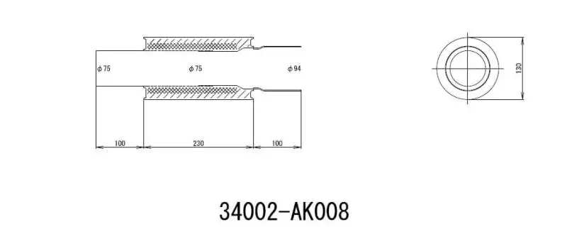 Hks Universal Ex H/M Sus 130-75 Exhaust System (Moq: 8Pcs) 1