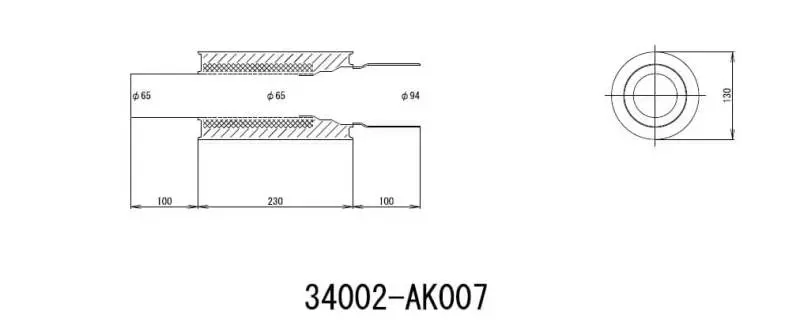 Hks Universal Exhaust H/M Sus 130-65 Moq 8Pcs 1