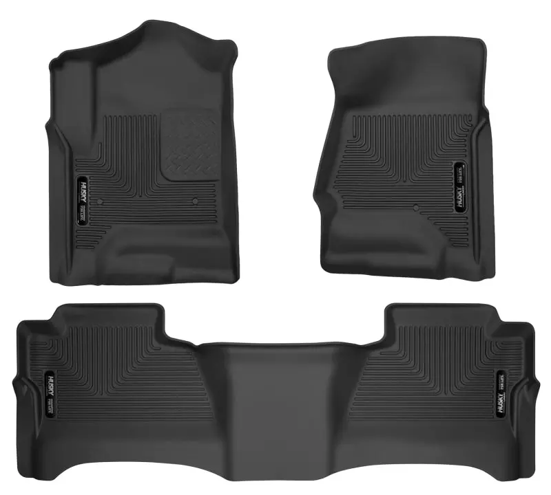 Husky Liners Weatherbeater Black Floor Liners For 14 Chevrolet Silverado/Gmc Sierra 1
