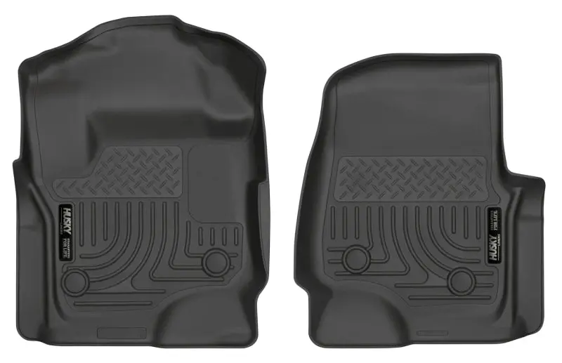 Husky Liners Weatherbeater Black Floor Liners For 17 Ford F-250 Super Duty Supercab 1