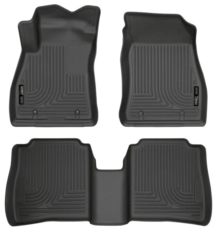 Husky Liners Weatherbeater Black Front & 2Nd Seat Floor Liners For 14-18 Nissan Sentra 1