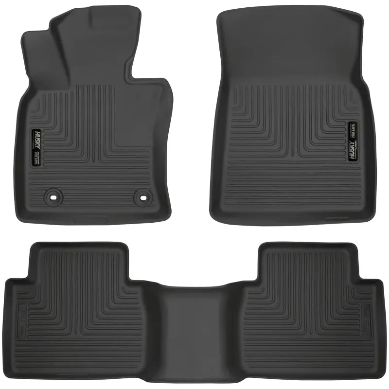 Husky Liners Weatherbeater Black Front & 2Nd Seat Floor Liners For 2018 Toyota Camry 1