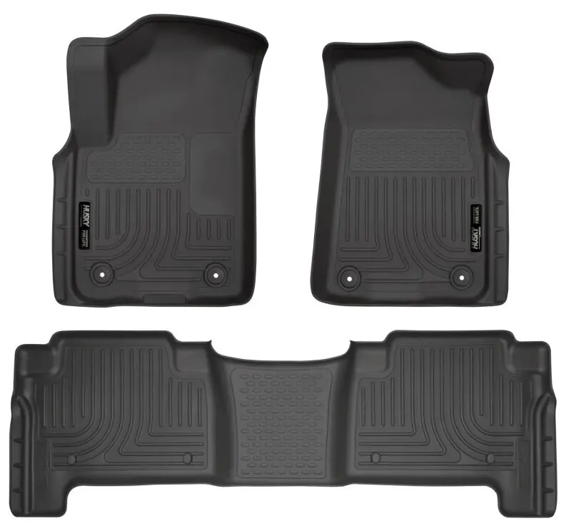 Husky Liners Weatherbeater Black Front & 2Nd Seat Floor Liners For 2019+ Infiniti Qx80/2019+ Nissan Armada 1