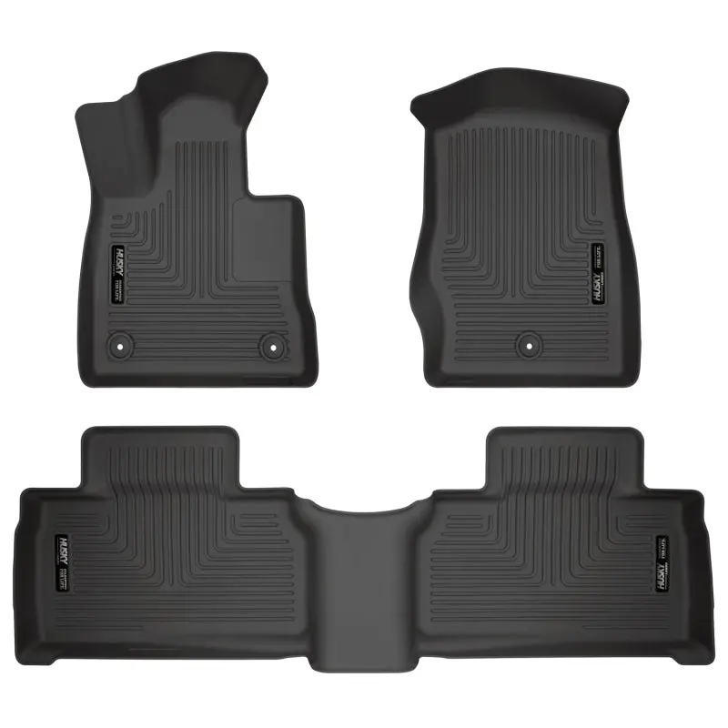Husky Liners Weatherbeater Black Front & 2Nd Seat Floor Liners For 2020 Ford Explorer 1