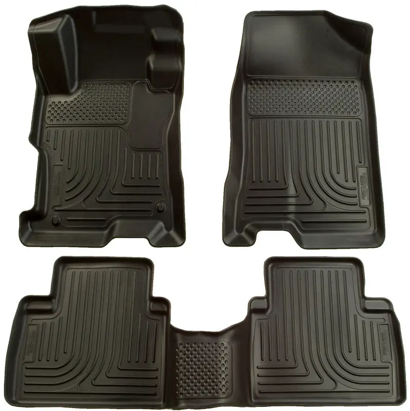 Husky Liners Weatherbeater Combo Black Floor Liners For 04-09 Toyota Prius 1