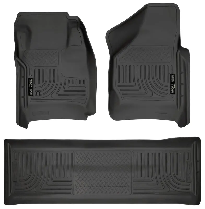 Husky Liners Weatherbeater Combo Black Floor Liners For 08-10 Ford Sd Crew Cab (W/O Manual Trans Case) 1