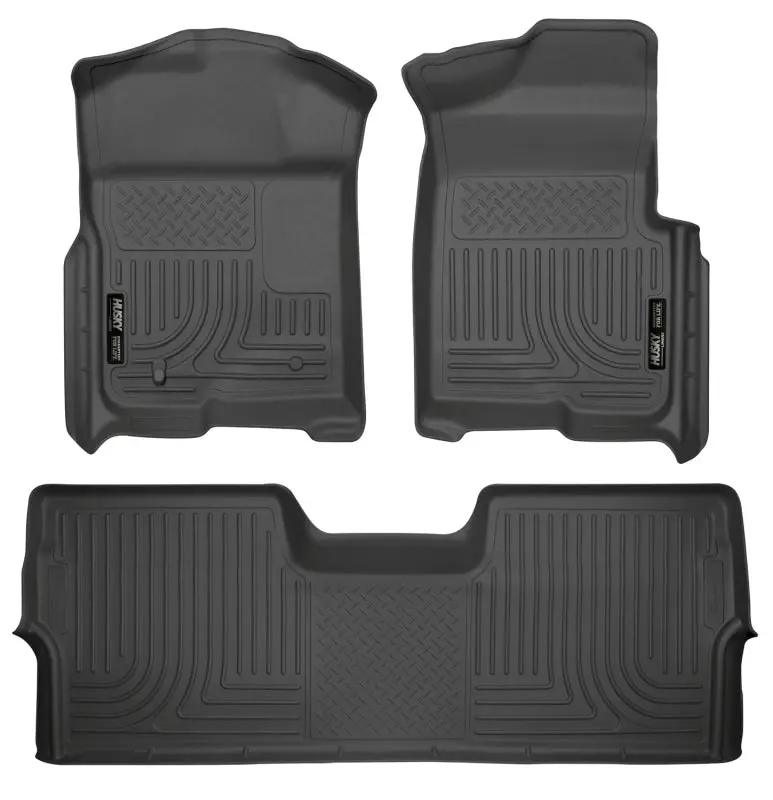 Husky Liners Weatherbeater Combo Black Floor Liners For 09-12 Ford F-150 Super Crew Cab 1