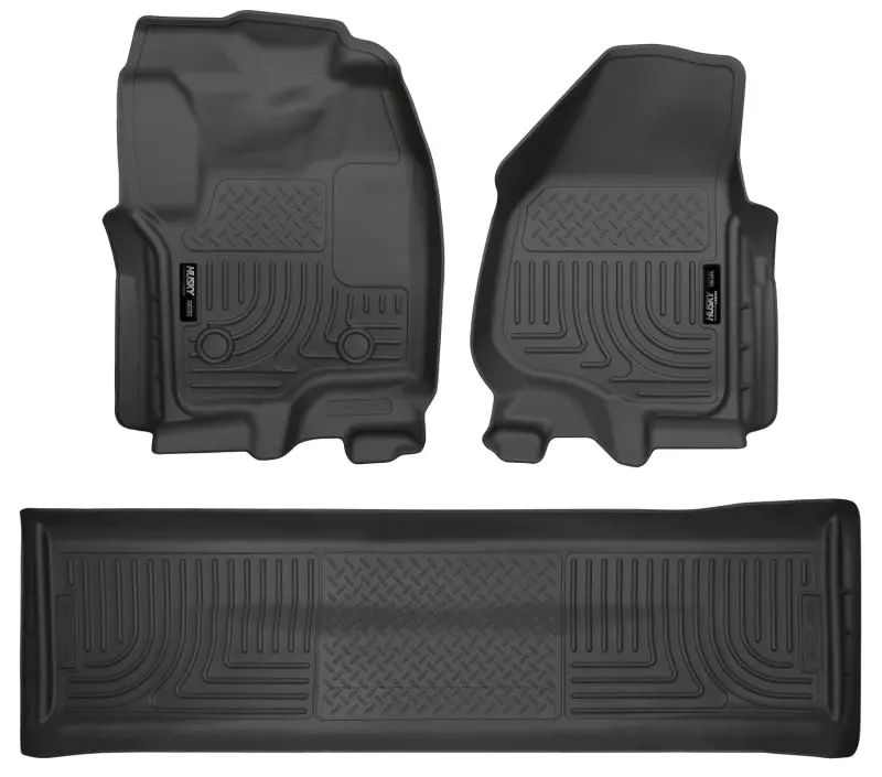 Husky Liners Weatherbeater Combo Black Floor Liners For 2012.5 Ford Sd Crew Cab (W/O Manual Trans Case) 1