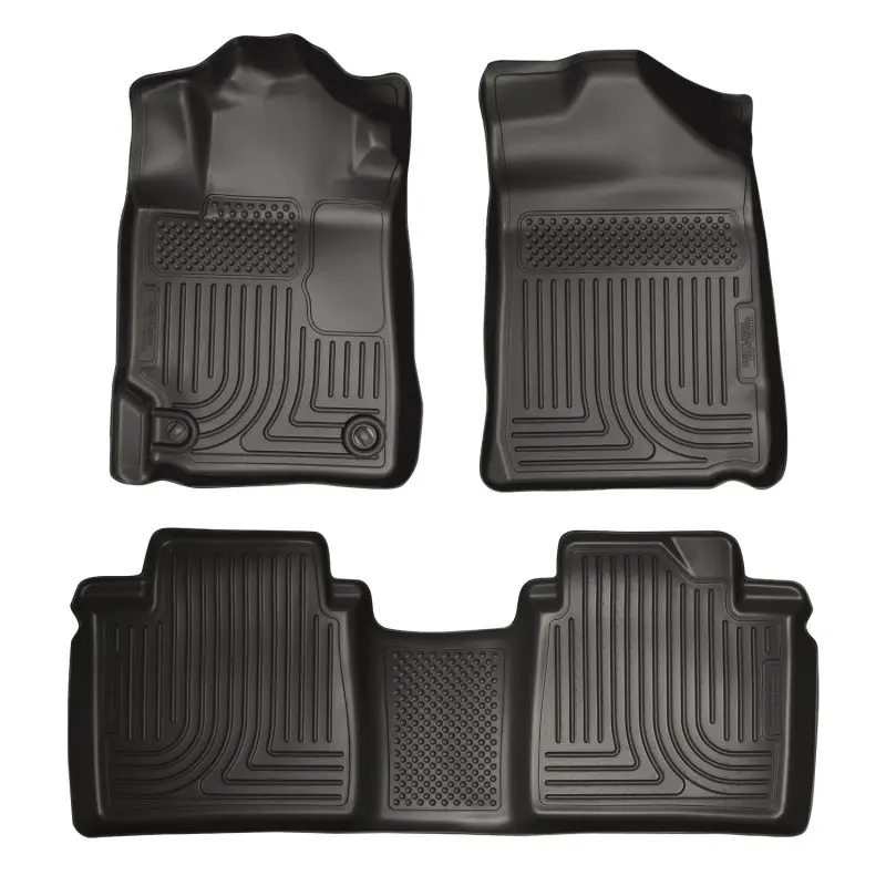 Husky Liners Weatherbeater Combo Black Floor Liners For 2Nd Row - 07-11 Toyota Camry 1