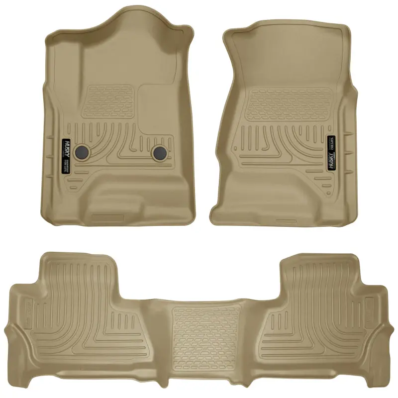 Husky Liners Weatherbeater Combo Tan Floor Liners For 2015 Chevy/Gmc Tahoe/Yukon 1