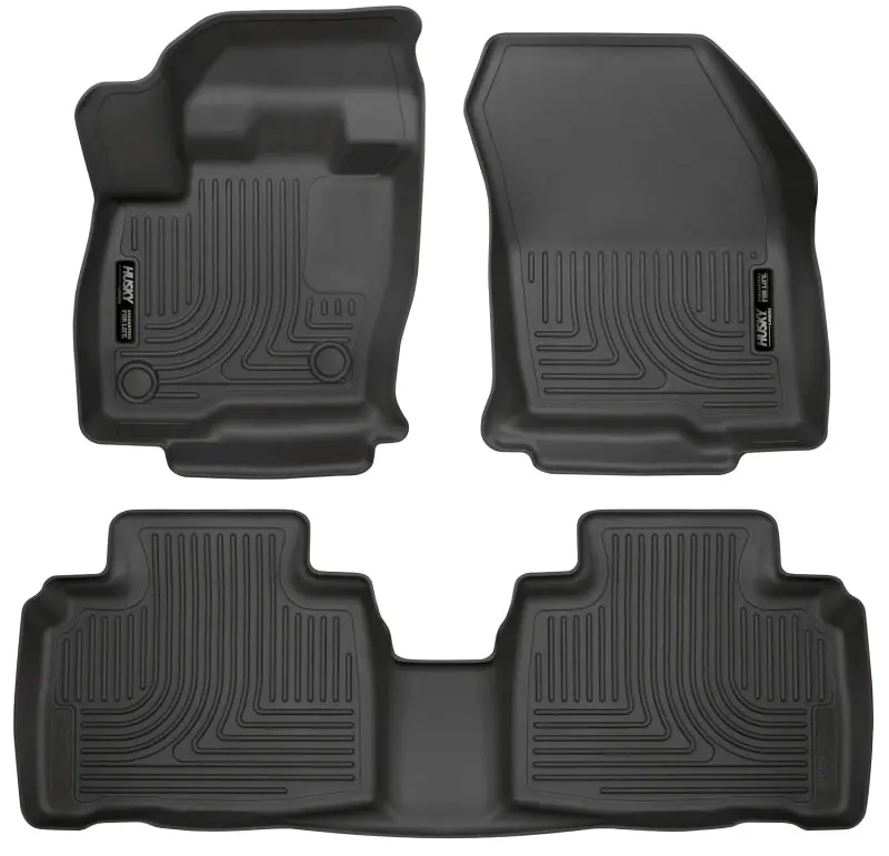 Husky Liners Weatherbeater Front & 2Nd Row Combo Black Floor Liners For 2015 Ford Edge 1