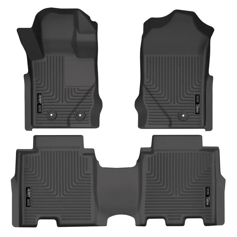 Husky Liners Weatherbeater Front & 2Nd Seat Floor Liners - Black For 2021 Ford Bronco 4 Door 1