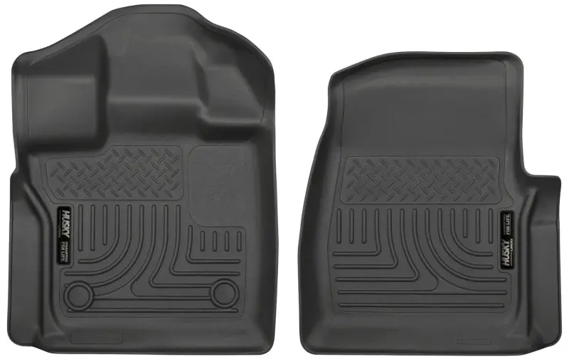 Husky Liners Weatherbeater Front Black Floor Liners For 15-23 Ford F-150 Standard Cab Pickup 1