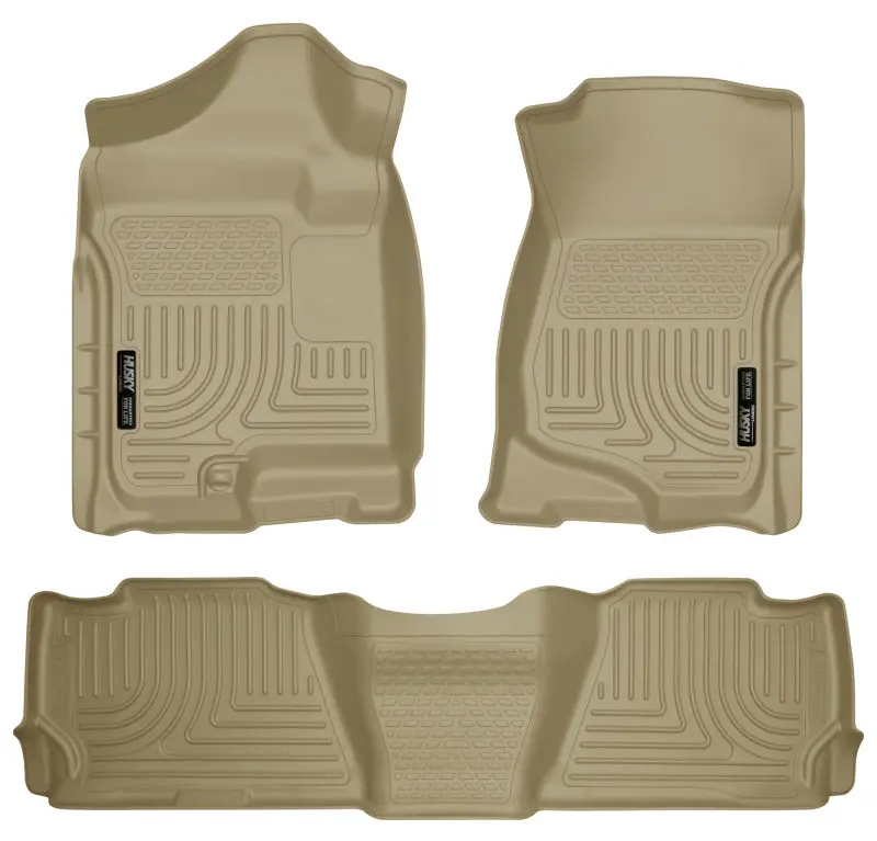 Husky Liners Weatherbeater Tan Front & 2Nd Seat Floor Liners For 07-13 Gm Escalade/Suburban/Yukon 1