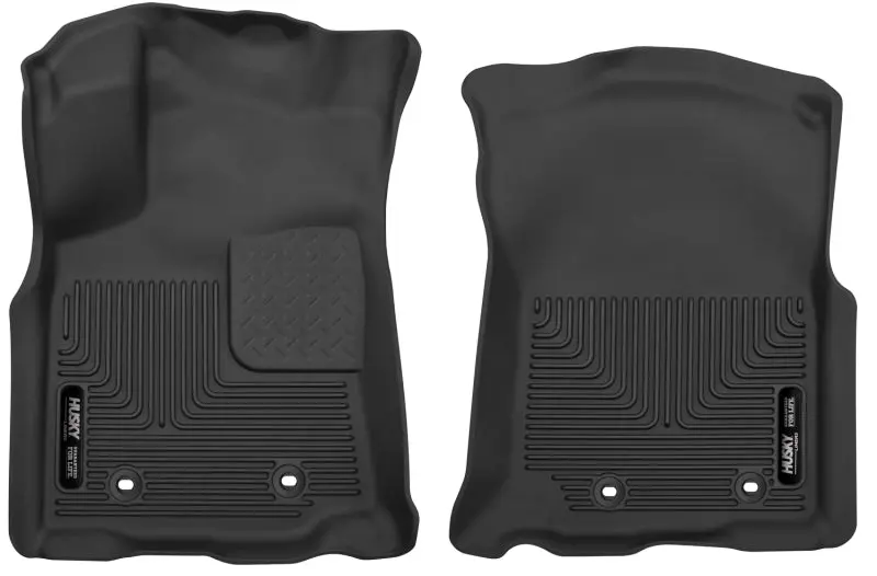 Husky Liners X-Act Contour Black Front Floor Liners For 2018 Toyota Tacoma Crew/Extended Cab 1