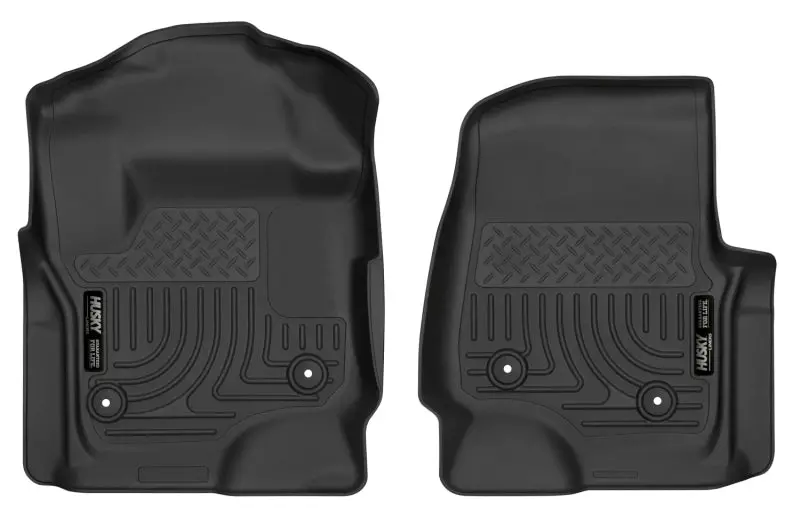 Husky Liners X-Act Contour Black Vinyl Floor Liners For 2017 Ford F-250 Super Duty Crew Cab 1