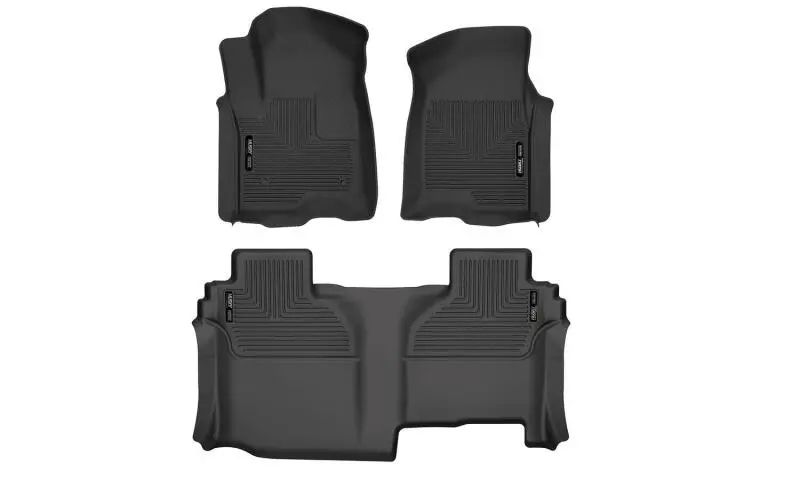 Husky Liners X-Act Front + 2Nd Seat Floor Liner Set For Chevy Silverado 1500/Gmc Sierra 1500 (19-24 Black) 1