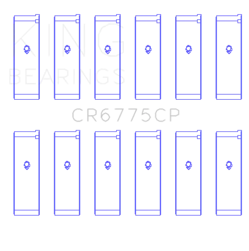 King Engine Bearings 01-06 Nissan 3.5L Vq35de Connecting Rod Bearing Set 6 Pairs 2