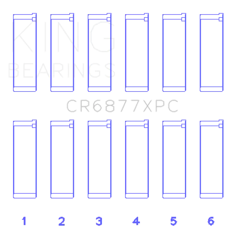 King Engine Bearings Coated Performance Rod Bearing Set For Bmw S54b32 3.2L 2