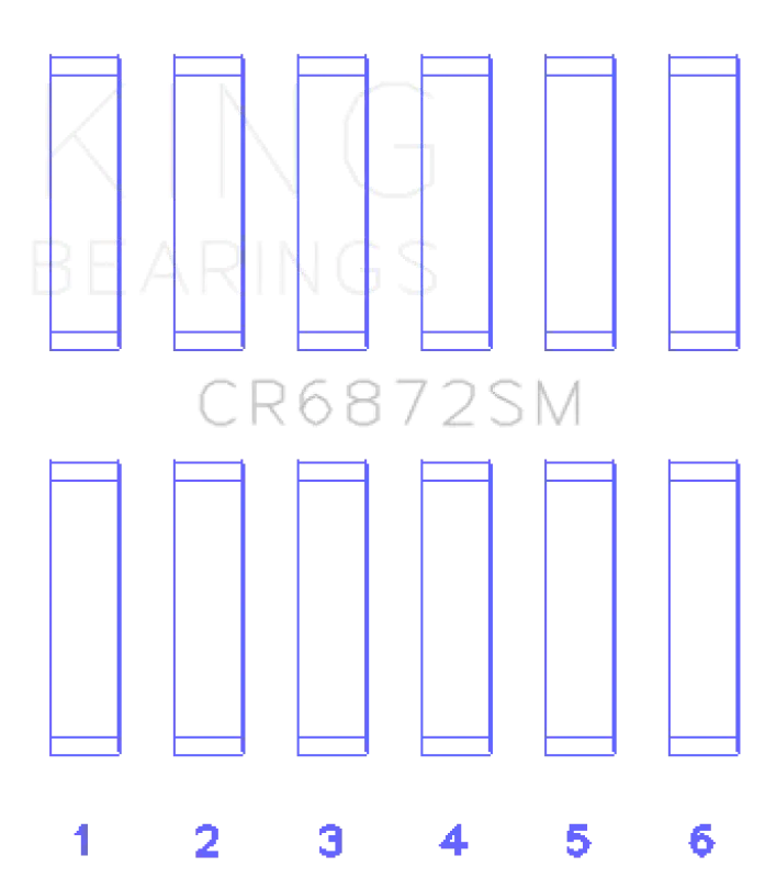 King Engine Bearings Connecting Rod Bearing Set - Size Std For Toyota 1Gr-Fe 2